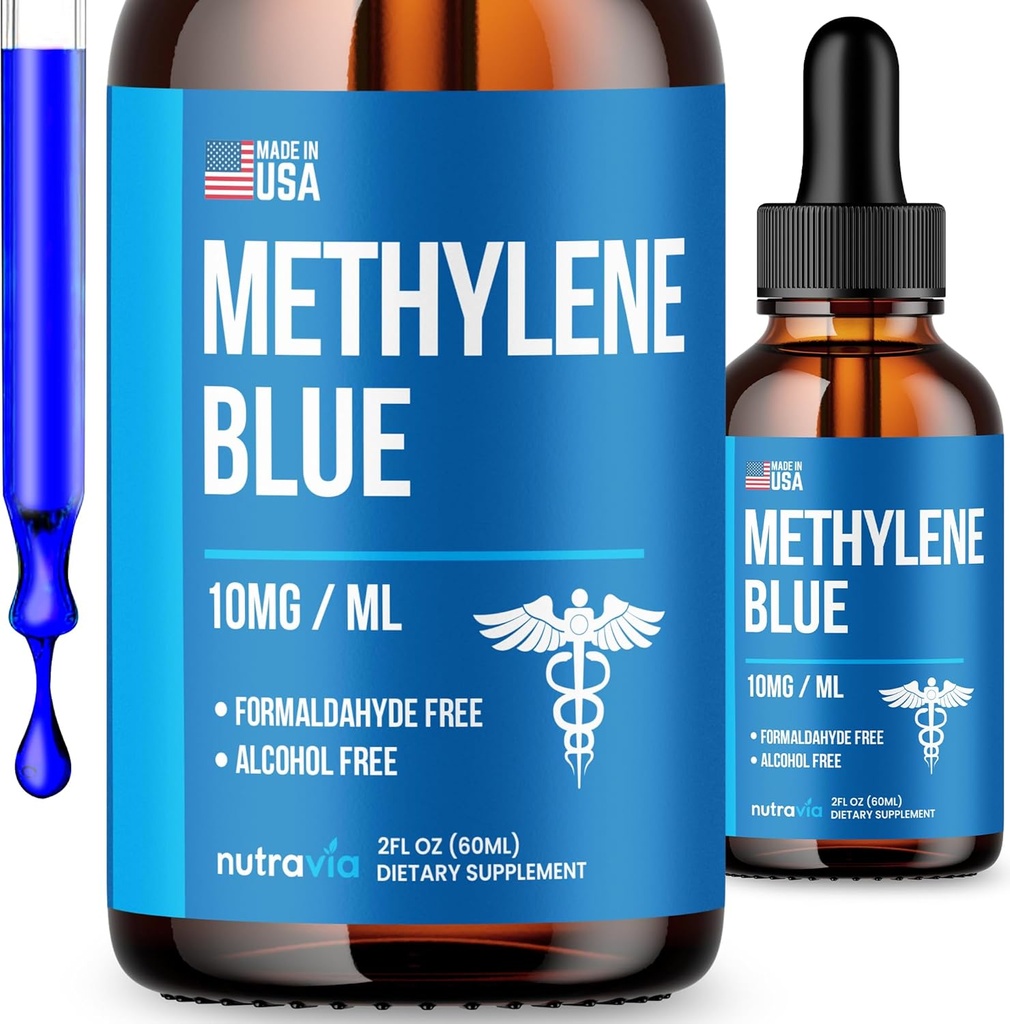 Methyleneの青 99.99% - 公式の方式- Methyleneの青い液体の低下の高度の強さの方式、高められた吸収、Methyleneの青い補足の液体の粉は薬剤の等級(2oz)と比較します