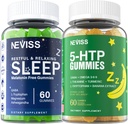 Melatoninの自由な睡眠の援助のガミー+大人のための5-HTPのグミies、GABA、L-テアニン、L-Tryptophan、マグネシウム、Ashwagandhaのターメリック-形成する、バナナのエキスは深い弛緩、カルムのための助けます