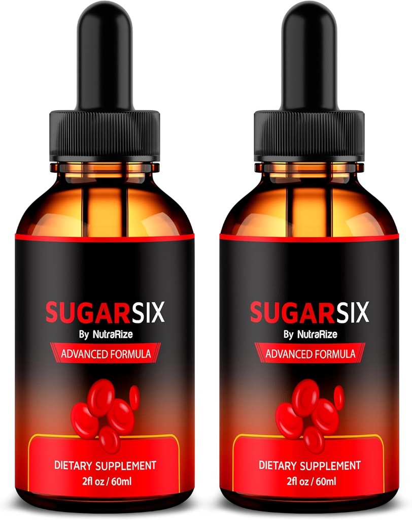 NutraRize(2パック) SugarSixドロップ、公式砂糖6液式、安定した健康なレベルのためのすべての自然なサポート、良好な循環を維持するためのプレミアムドロッパー、砂糖6レビュー(60のサービング)
