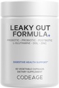 Codeage Leaky Gutサプリメント, L-Glutamine, N-Acetylglucosamine, Probiotic, butyric 酸, ポリフェノール, ケルセチン, DGL, マーシュマロルート, ベルベリン, バイオパイン, シナモン, 完全菜食主義者の, ビーガン, 非GMO, 60カプセル