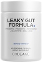 Codeage Leaky Gutサプリメント, L-Glutamine, N-Acetylglucosamine, Probiotic, butyric 酸, ポリフェノール, ケルセチン, DGL, マーシュマロルート, ベルベリン, バイオパイン, シナモン, 完全菜食主義者の, ビーガン, 非GMO, 60カプセル