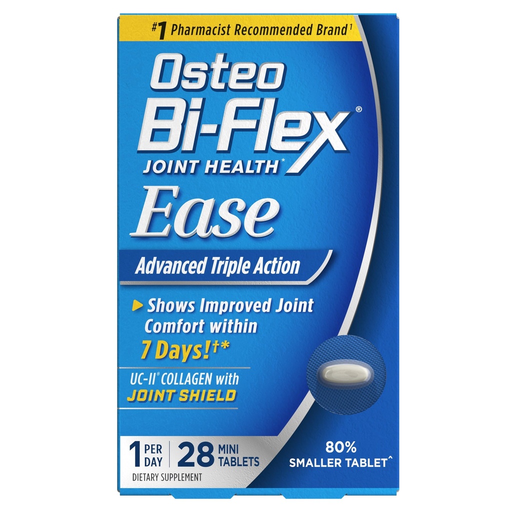 Osteo Bi-Flex Ease ビタミン D の接合箇所の補足、小型タブレット、28 の計算が付いている高度の三重の行為