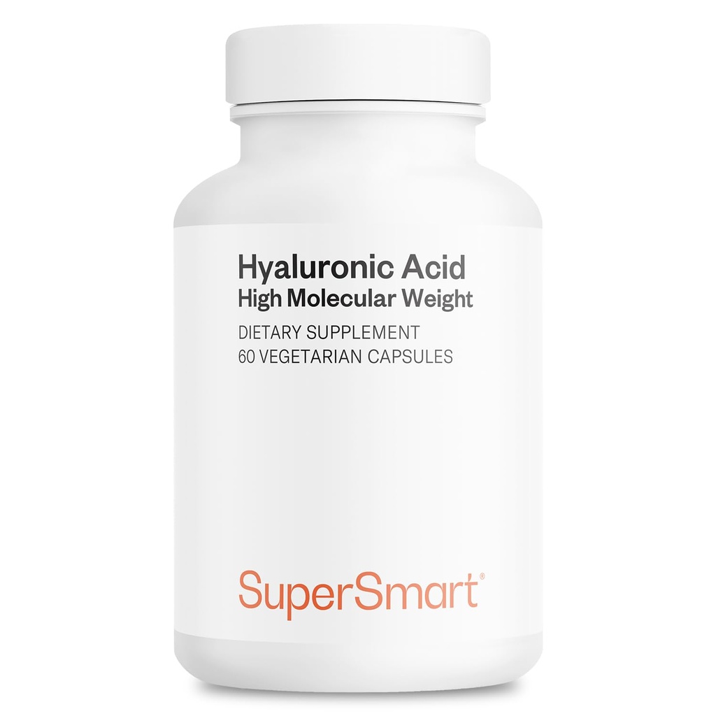 1日あたりのSupersmart Hyaluronicの酸の補足300mg (ナトリウムHyaluronate) -高い分子量1.2,000,000のダルトン 非GMO及びグルテンフリー- 60のベジタリアンのカプセル