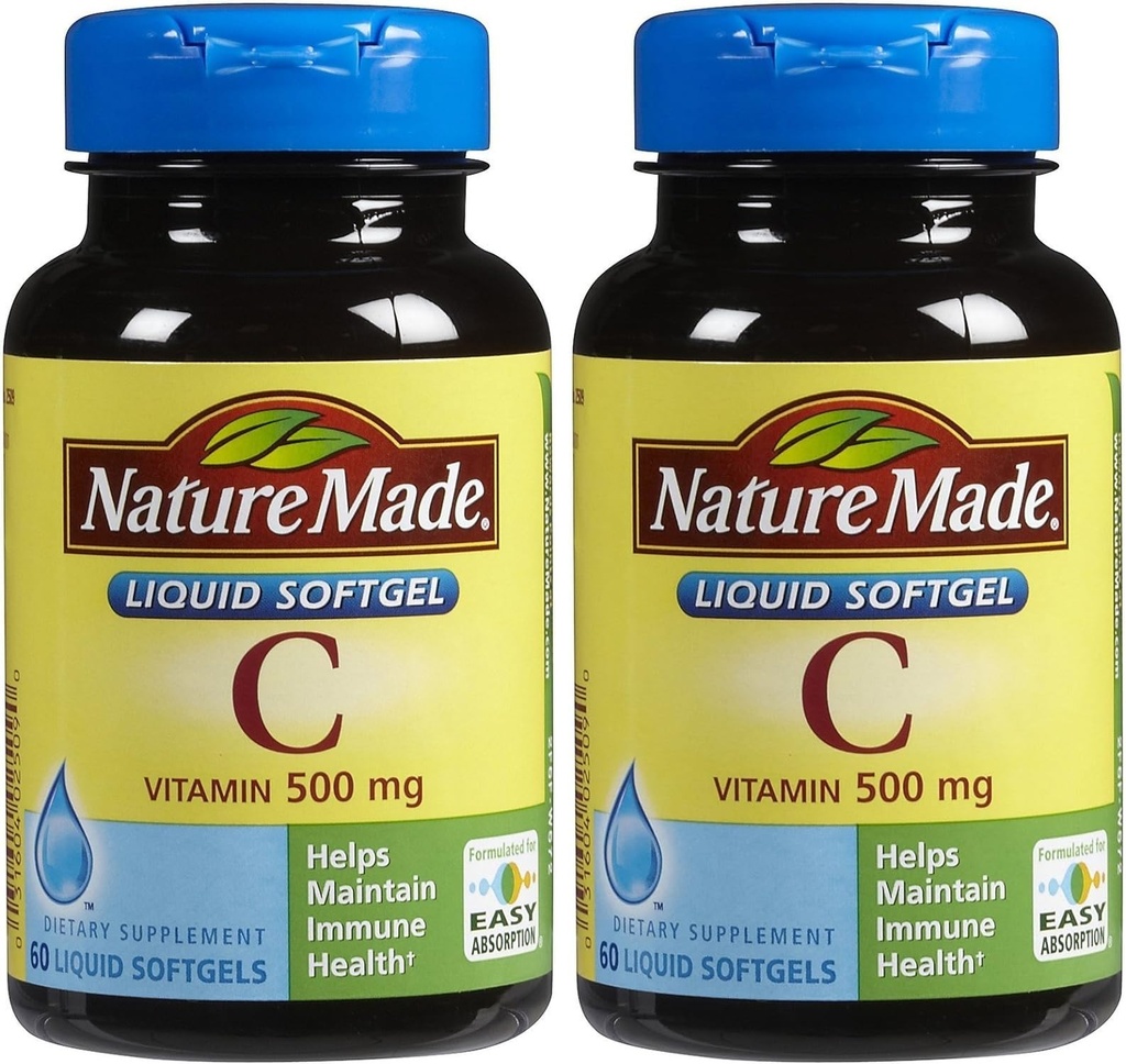 Nature Made Vitamin C 500 Mg Softgels 60 カウント - 2 のパック
