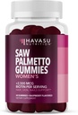 Saw Palmetto for Women with 2500mcg Biotin - DHT Blocker and Hair, Skin, Nail Health Gummies - 60 Count - Supports Stronger and Fuller Looking Locks and Radiant Skin - Vegan, Non-GMO, 1 Month Supply