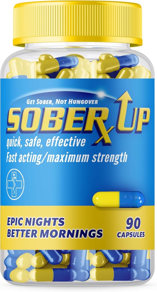 SOBER UP最大強度救済と迅速な行動救済•パーティースマートピル•いつでもあなたはビタミンサプリメントw / DHM +グルタチオン+ クロレラ+ L-テアニン(米国)を飲む