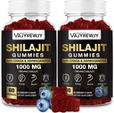 1000 MG シラジット グミー、85 + トレース鉱物、フルヴィク酸、男性と女性のためのシラジット、シラジット樹脂、エネルギー、脳、免疫、120カウントのためのシラジットヒマラヤ有機