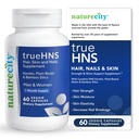 NatureCity True-HNS ヘアネイルと肌のキナチンケラチンと植物ベースのビオチンビタミンサプリメント | 完全で強力な髪と爪 | 非GMO | 60 Veggie Capsule