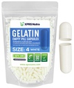 XPRSのNutraのサイズ4の空のカプセル-100の計算の小さい空のゼラチンのカプセル-Pills DIYのカプセルの詰物- Do-It-Yourselfの補足のための満たされた純粋な牛の丸薬のゲルの帽子(白)