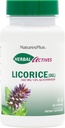 Natures Plus Herbal Actives Licorice(DGL)カプセル - 500mg、60ビーガンサプリメント - ベジタリアン、グルテンフリー - 60サービング