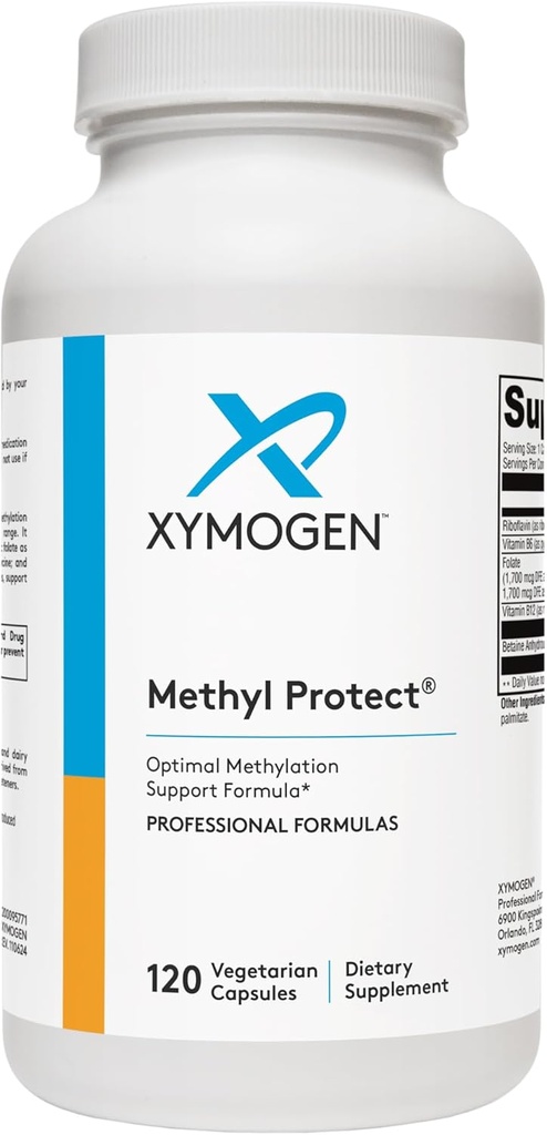 XYMOGENのメチルは-メチルの葉酸塩、ビタミンB12 (Methylcobalamin b12)、リボフラビン+ B6のビタミン-認知、ホモシースタイン+中心の健康の補足(120のカプセル)の最適のメチル化の方式を保護します