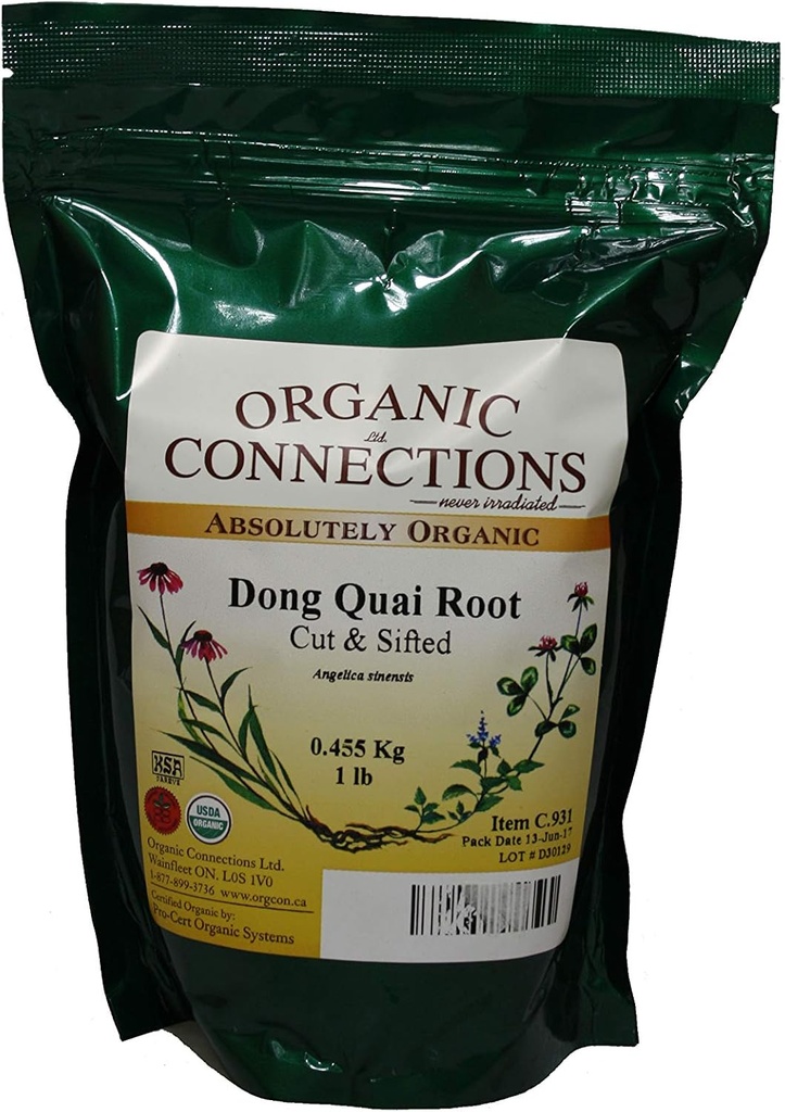Dong Quai Root、切口およびふるい、有機性(1ポンド)