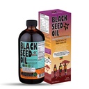 エチオピアンブラックシードオイル - 3.43% Thymoquinoneコールドプレスブラックカミンシードからピュアニゲラサティバ - 最初のプレスブラックシード非GMO改善 - 16 Ozガラスボトル甘いサンナ