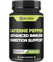 210カプセル - Cayenneペッパーサプリメントエキス10:1 Berberine HCI、ニンニク電球、オリーブリーフ&その他 - 消化の健康、心臓の健康と免疫機能のサポートのための組み合わせ式