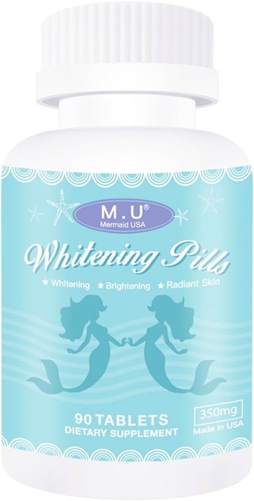M.U Magic Whitening Pills for Skin - Supplement -3 Times Better Than glutathione - Focus on Clear Glossy Brightening and Smoothy Skin Support - Dark Spot Remover Acne & Acne Scar Remover - Non GMO