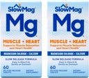 SlowMag Mgマッスル+ハート、筋肉のリラックスと心の健康をサポートします。 マグネシウムの塩化物+カルシウム、遅いReleaseのタブレット、吸収しやすく、Stomachの穏やかな。 60の計算(2)のパック