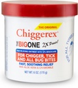 Chiggerex 2Xパワーファーストエイドは、チガー、Mosquito Bites、Ticks、Aloe Vera & Chamomile、6ozとBiteの救済のための軟膏を薬用しました