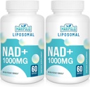 リポソームNAD+サプリメント1000mg   最大のNAD Pontecy | マックス吸収 | 純粋なNADサプリメント | エネルギーとDNAの修理、老化の防衛、脳機能 | 120 Softgels