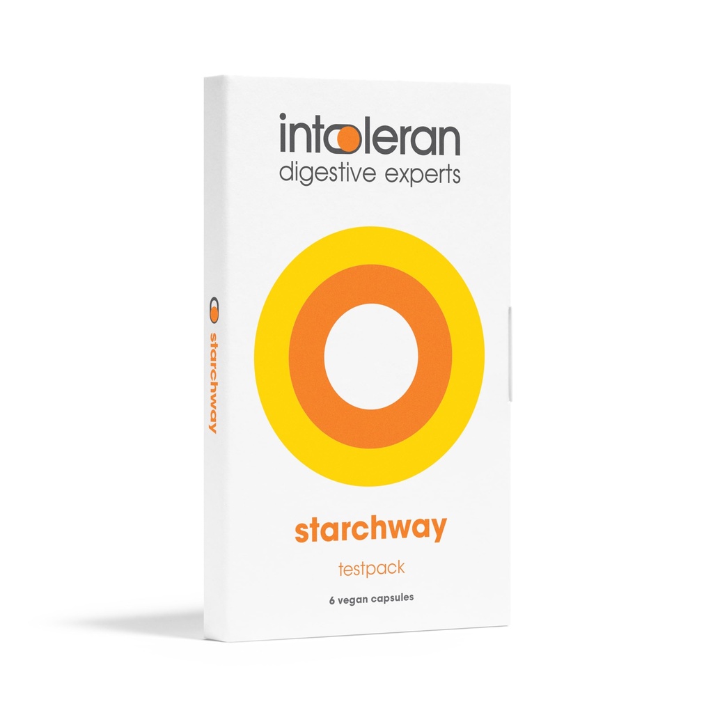 Intoleran Starchway 消化酵素 - testpack 6 カプセル | Starch & Sucrose Intolerance のサプリメント | ダイジェスト シュガー & スターキーフーズの助け | インバーター & グルコ アミラーゼ酵素 | 完全菜食主義者の | 低価格