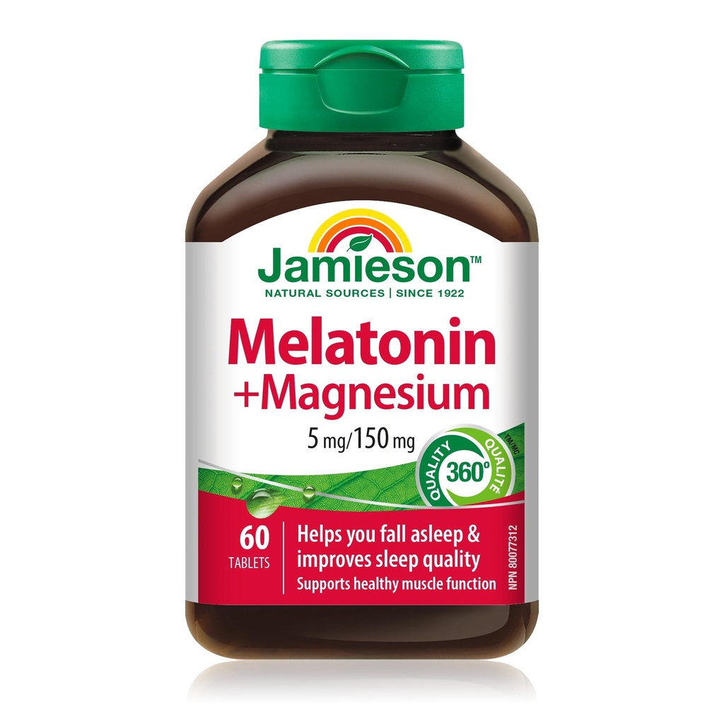 マグネシウム5mg/150mgの60のタブレットが付いているJamiieson Melatonin