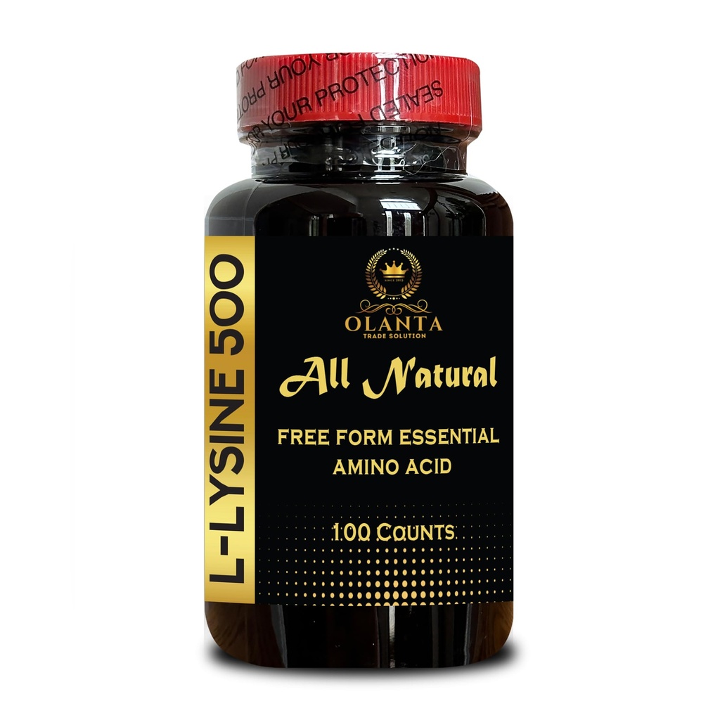 L-LYSINEのアミノ酸の補足-純粋な500mgのアミノ酸の補足、免疫の健康、L-Lysineの補足、窒素のバランスのための純粋な活動的なL-Lysine - 1本のびん100の計算