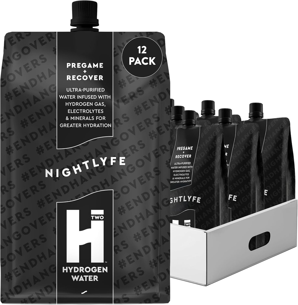 HTWOのNightlyfeの回復、Electrolytes、ビタミンおよび鉱物、12パックの回復のための機能水和のパケット及び精神的な明快さ、砂糖は放します