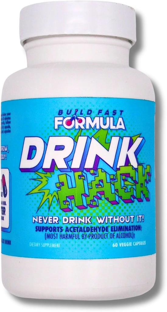 DRINKHACKTMはアセタルデヒドの除去を支えます - Pantesin Pantethine、Panax Ginseng、Bのビタミン - 30のサービング