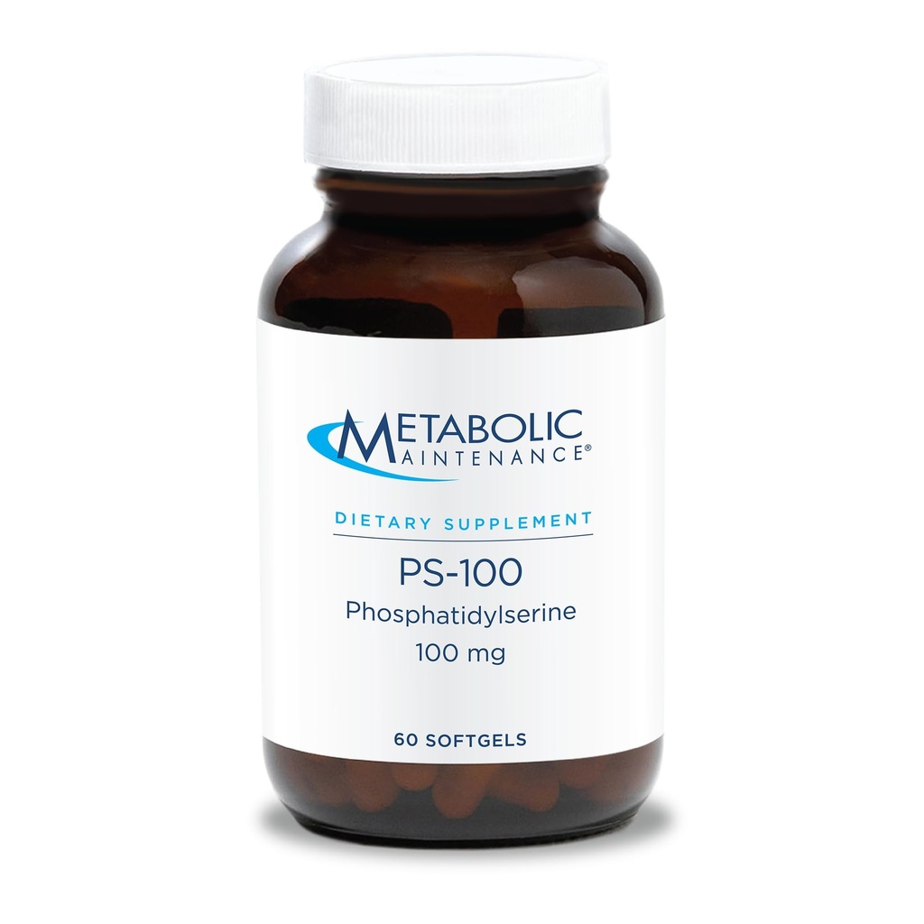 メタボリックメンテナンスPS-100ホスファチジルセリン、100mg - 通常のメモリ+認知をサポートするためのサプリメント、残りの睡眠を促進する(60ソフトゲル)