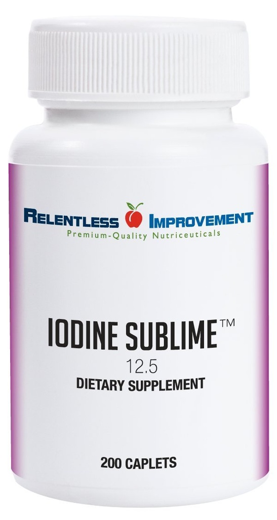 Iodine Sublime® 12.5mg 200 HighBioavailable Caplets with Potassium Iodide for Thyroid & Metabolism サポート Iodoral 12.5と比較して