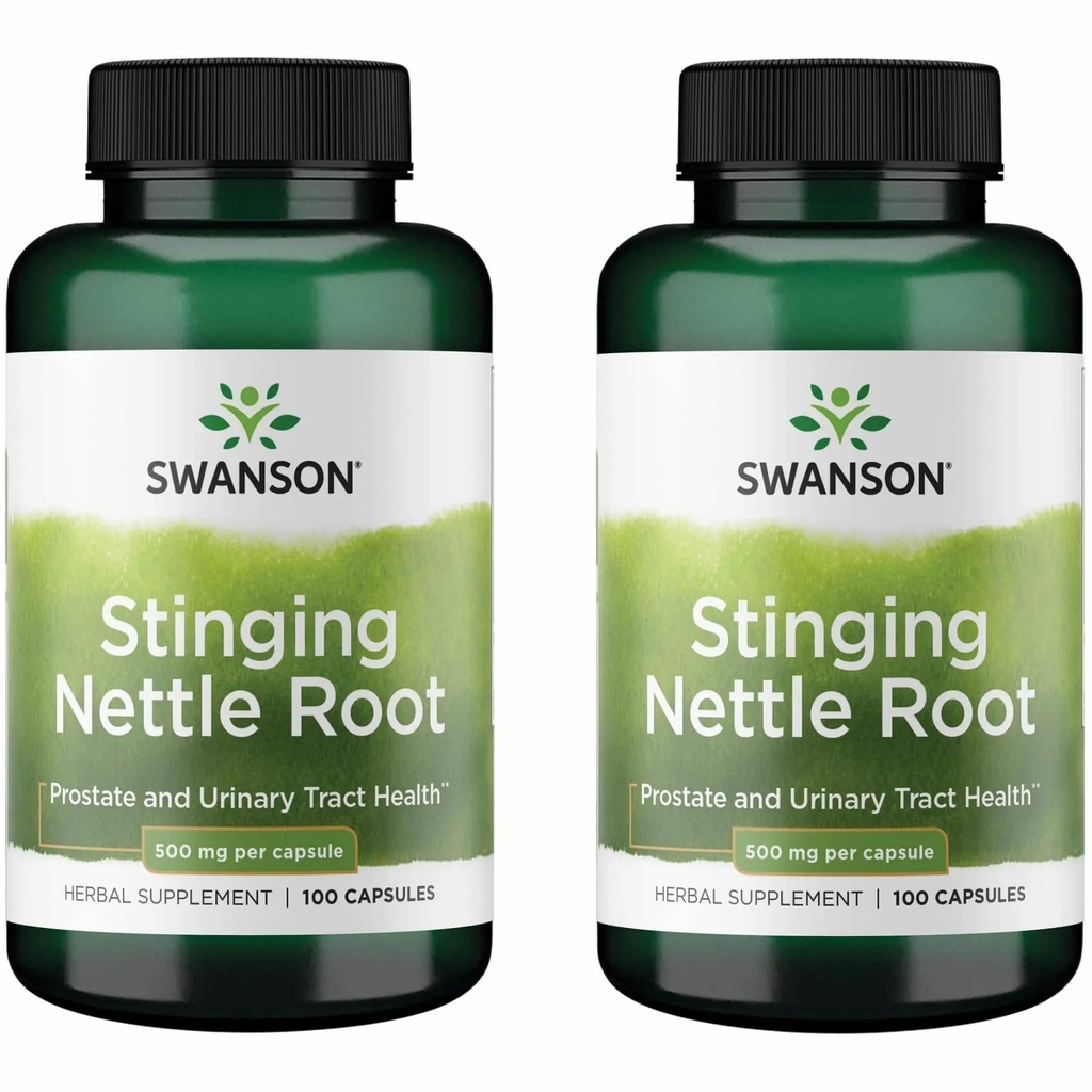 Swanson StingingingingのNettle Root (Urtica Dioica) - 草の補足- (100カプセル、500mg) (2パック)