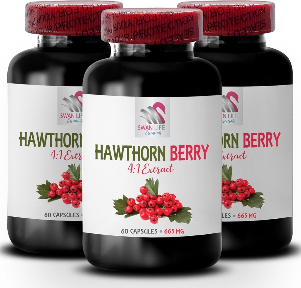 酸化防止ベリーブレンド - HAWTHORNベリーエキストラクト - ホーソーンベリー酸化防止剤、ホーソーンエキスサプリメント、皮のためのサンザベリー、女性のためのエネルギーサプリメント3ボット180キャップ