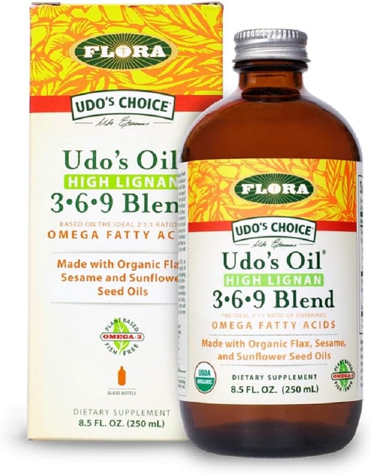 Flora - Udo's Choice, Omega 369 Oil Blend, High Lignan, 8.5 Fl Oz