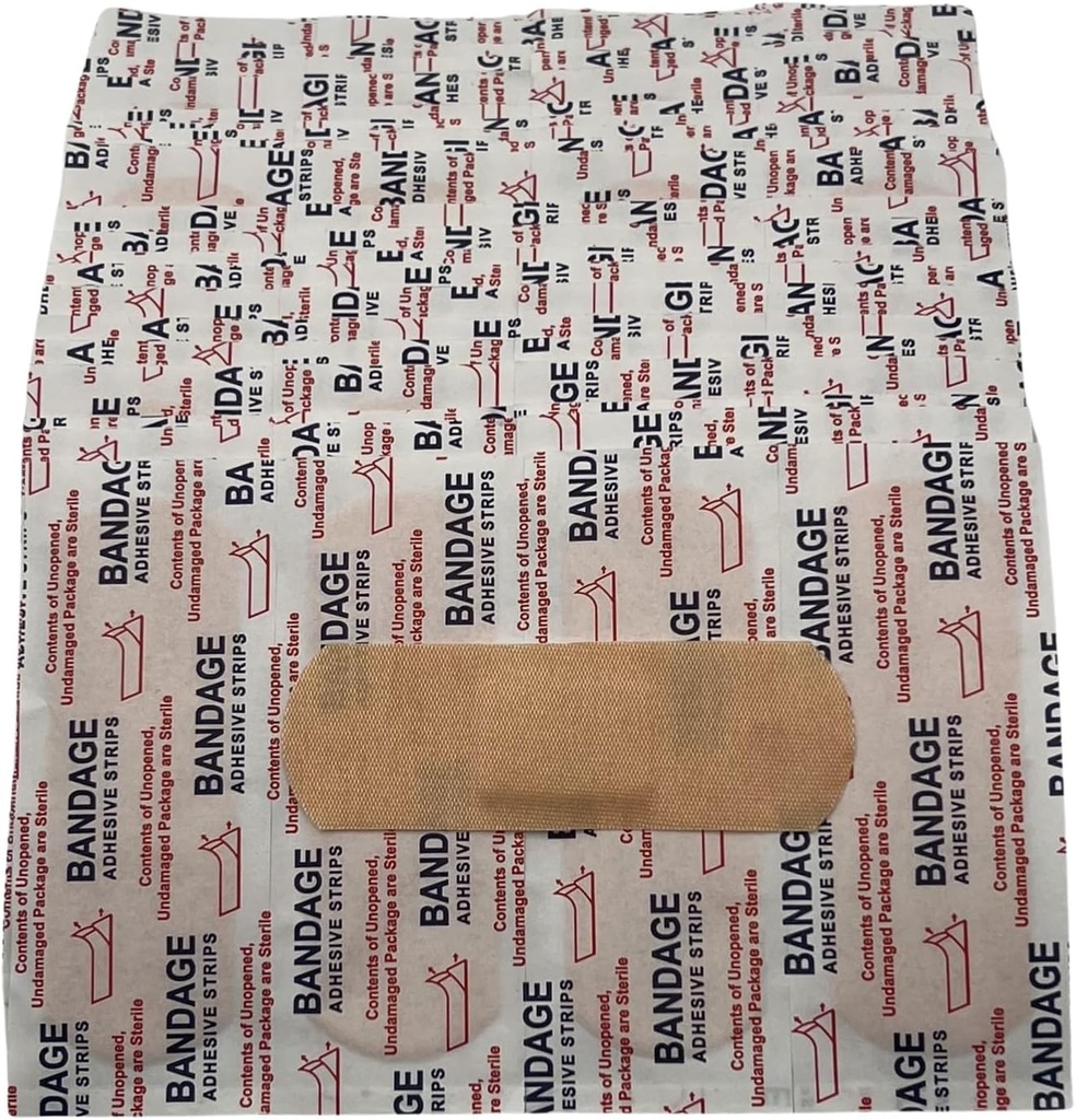 200のパックの適用範囲が広い生地の付着力の包帯、通気性の快適な包帯は最初の援助、傷の心配および保護のための1" x 3"を取り除きます