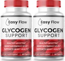 (2パック) Easy Flow Glycogen、EasyFlow Glycogenサポートカプセル、Glycoオプティマイザフォーミュラ、自然血液容器クリーナー、Premium Easy Flow Glycogenサポート(120カプセル)