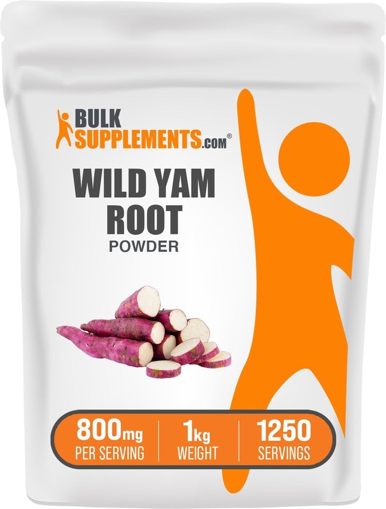 BulkSupplements.comワイルドヤムパウダー - 栄養補助食品、ワイルドヤムサプリメント - グルテンフリー、1kgあたり800mg(2.2ポンド)(パッケージ1)