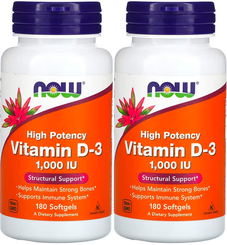 今食糧-ビタミンD3-1000iu (180のsoftgels) 2パック