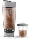Promixx Pro シェーカーボトル | 充電式・スムース・プロテイン・シェイクス用強力 | サプリメント・ストレージ付 | 20oz カップ(クールグレー)