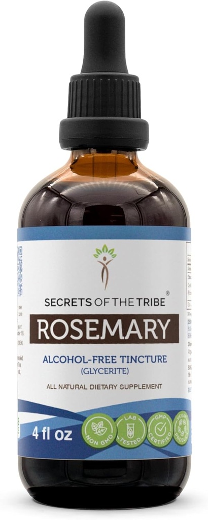Tribe Rosemaryアルコールフリー液体エキス、ローズマリー(Rosmarinus Officinalis)ドライリーフチンチャーサプリメント(4 FL OZ)の秘密