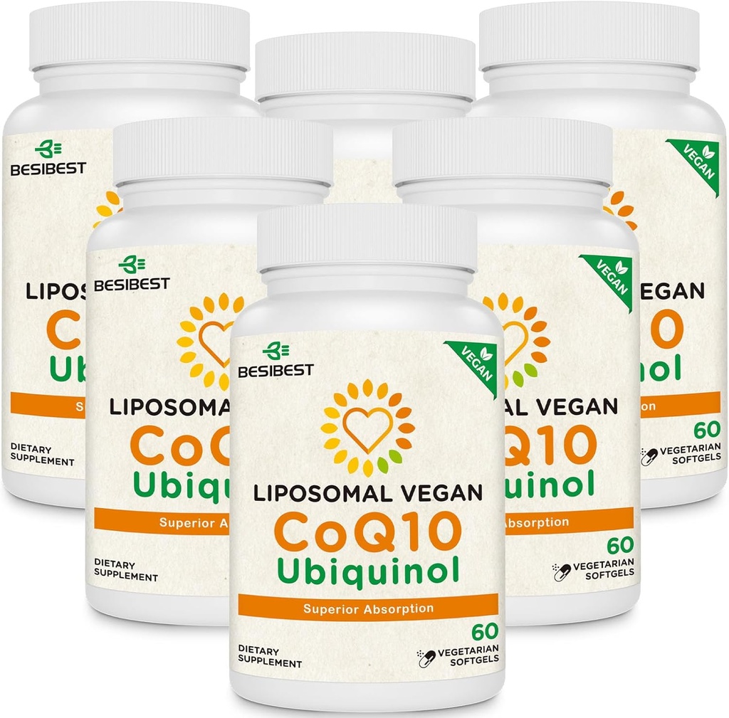 1000mg Liposomal CoQ10 Ubiquinol、360のビーガンSoftgels、高い吸収のUbiquinol CoQ10の補足、中心機能及びエネルギー生産のためのCoenzyme Q10の活動的な酸化防止の形態