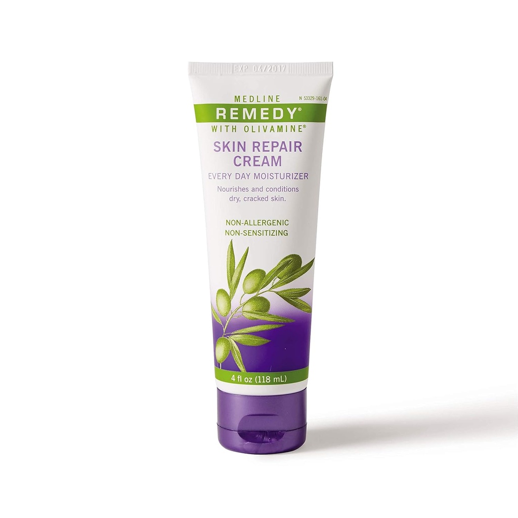 Medline Medline Remedyの皮の修理クリーム毎日Olivamine、4 Ozが付いている保湿剤