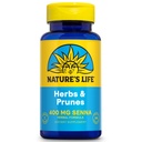 Nature's Life Herbs & Prunes | 400mg センナ&ハーブブレンド ヘルシーダイジェクションサポート | Non-GMO | 100 Tabs, 100 Serv.