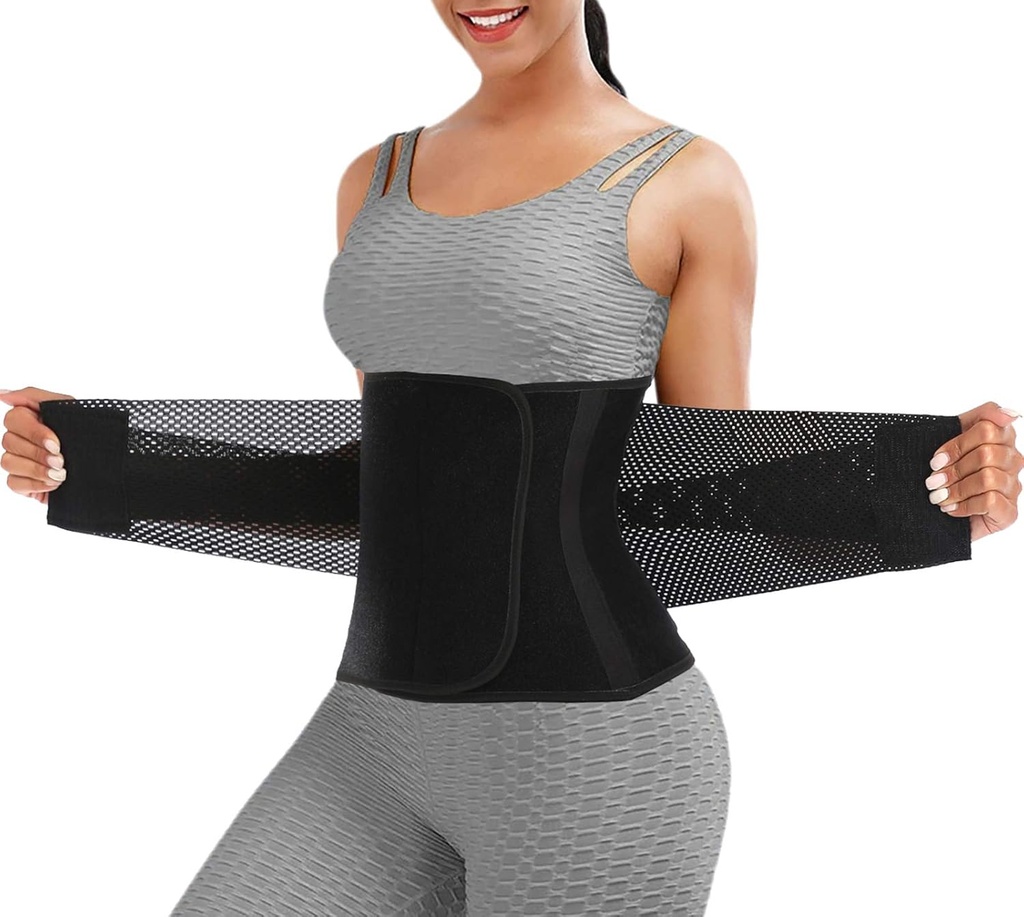 Waist Trainer Belt for Women Man - Waist Trimmer Ab Belt - Tummy Control Body Shaper