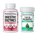 フィジシャンのチョコレート - Bloat +サポート重量管理バンドルを打つ:消化酵素180ct + Thin-30 Probiotic 60ct - 値パック