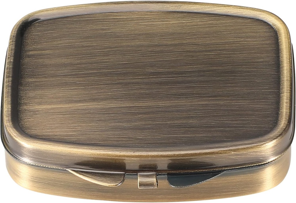 ミラーのレトロのポケットが付いているDynippyの丸薬箱2のコンパートメントの薬の箱のビタミンの丸薬のオルガナイザー ポケット財布および旅行(Aレトロ)