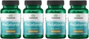 Swanson Melatonin - Herbal Supplement - Sleep and Relaxation - (120 Capsules, 3mg Each) 4 Pack