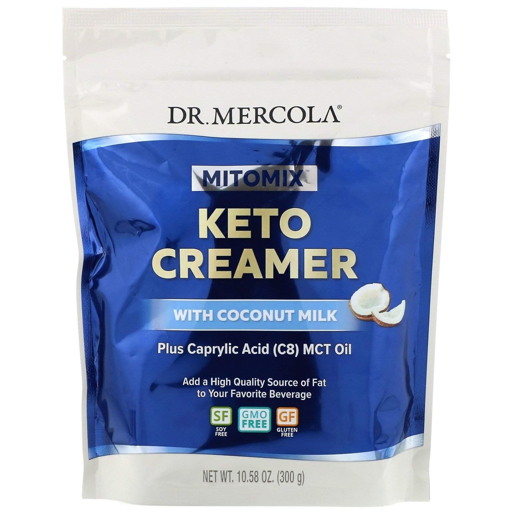Mercola MITOMIX Keto Creamer with Coconut Milk, 15 サービング (1 バッグ), MCT Oil, Non GMO, Gluten Free, Soy Free