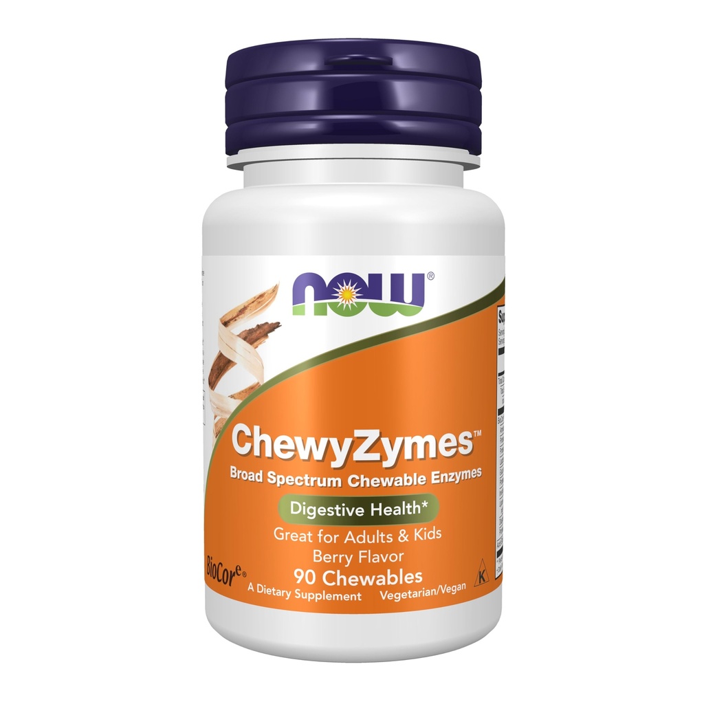 NOW Foodsは、ChewyZymes、Broad Spectrum Chewable Enzymes、Berry Flavor、90 Chewablesを補います