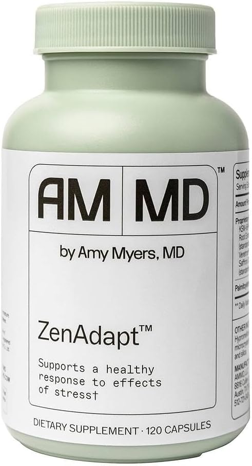 Amy Myers MD ZenAdapt サプリメント - ストレス救済とコルチゾールのバランスをサポート - エンドウ豆、サフラン、聖バジルと適応性ブレンド - 120 カプセル