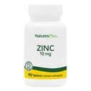 NaturesPlus亜鉛タブレット - 10 mg、90ベジタリアンサプリメント - 細胞の成長と修復のための免疫システムサプリメント - 健康的な消化、代謝とビジョンを促進 - グルテンフリー - 90 サービング