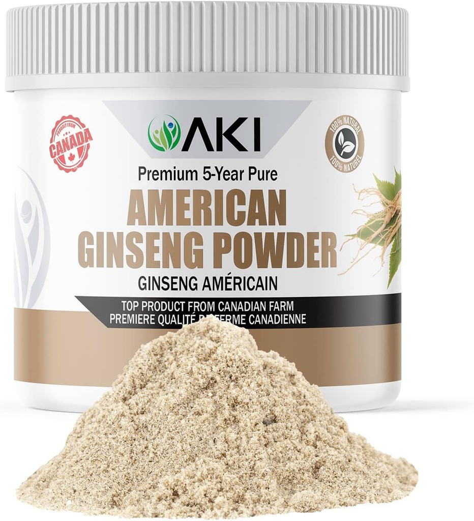 4%のジンセノシドが付いているAKIのアメリカのGinsengの粉-コーヒー、スムージーのような飲料との理想(4oz/113g)